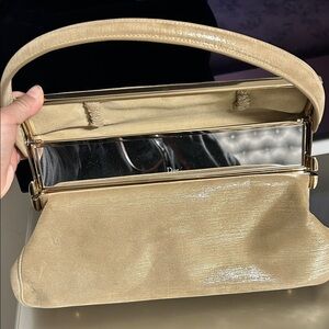Dior Gold Clutch with Silver Accents